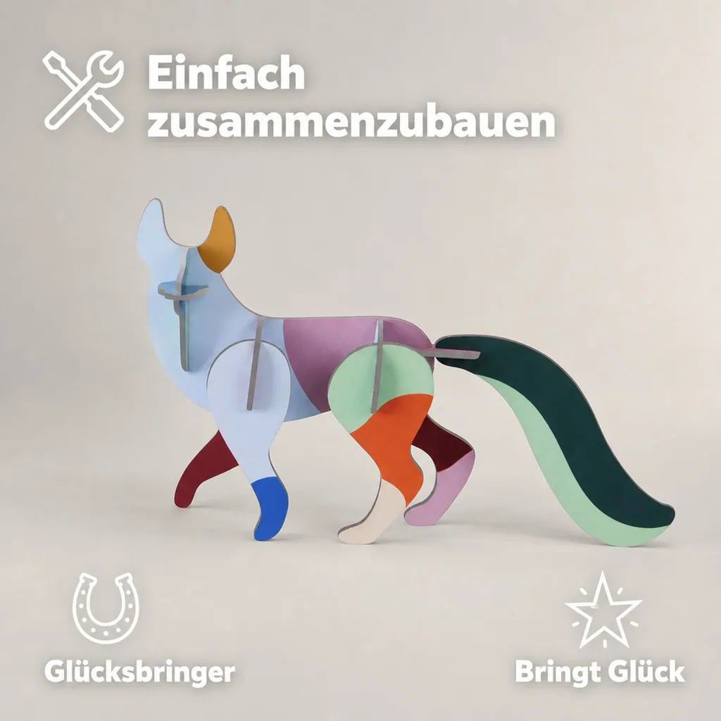 Studio ROOF Ornament, Bastel-Set, 3D Wandobjekt - Fuchs