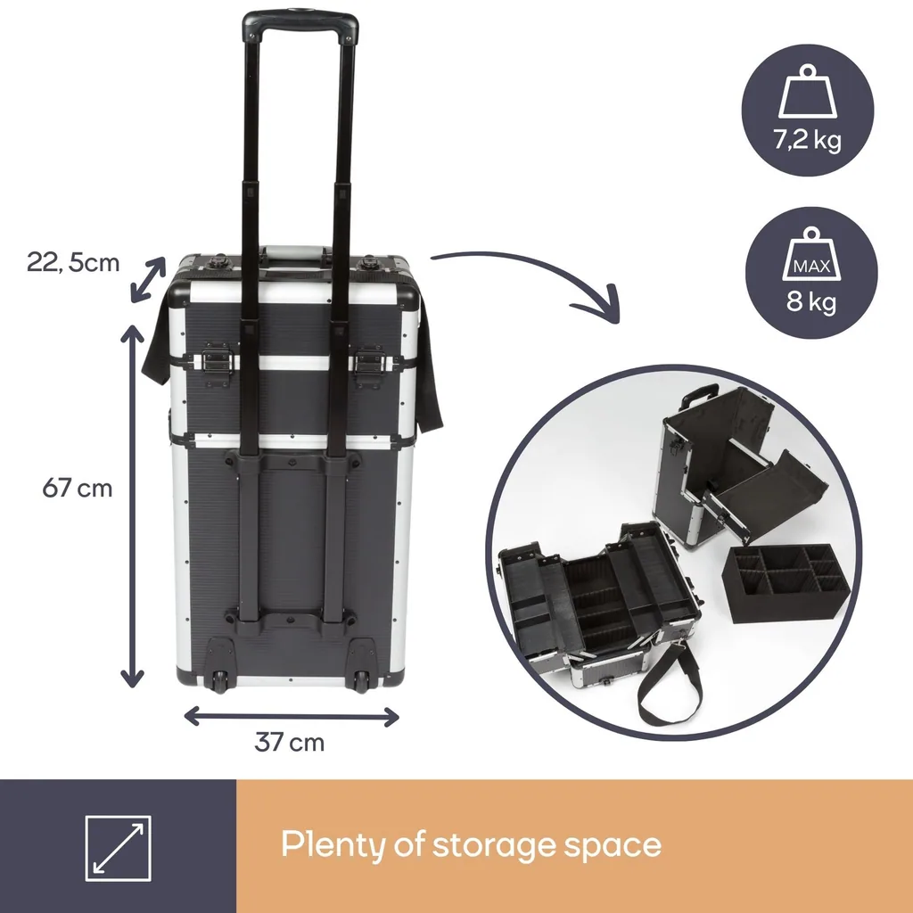 ALU-TROLLEY - 370 x 270 x 670 mm - BLACK
