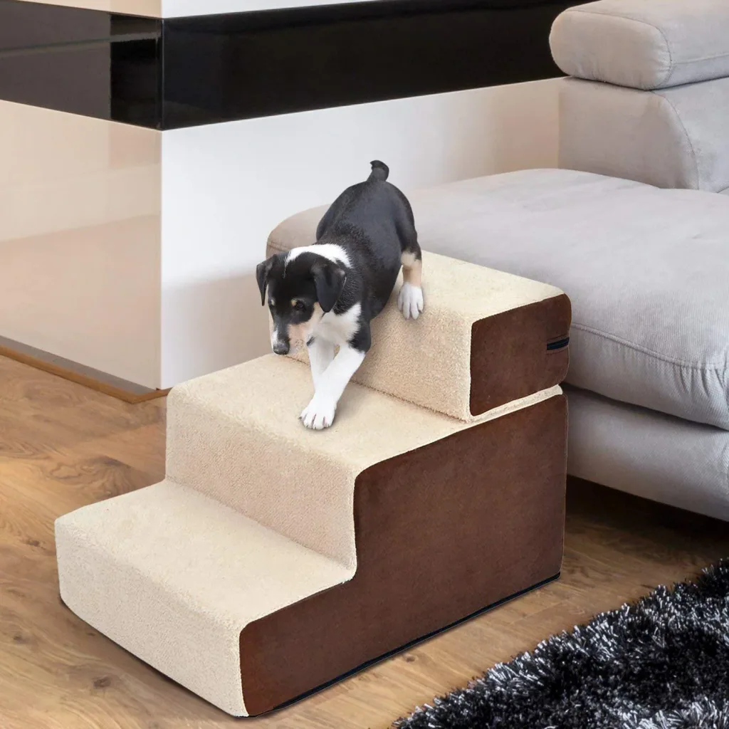 Hundetreppe Katzentreppe Einstiegshilfe Beige