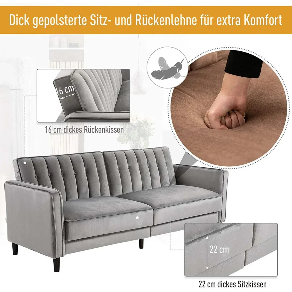 Polstersofa mit Schlaffunktion