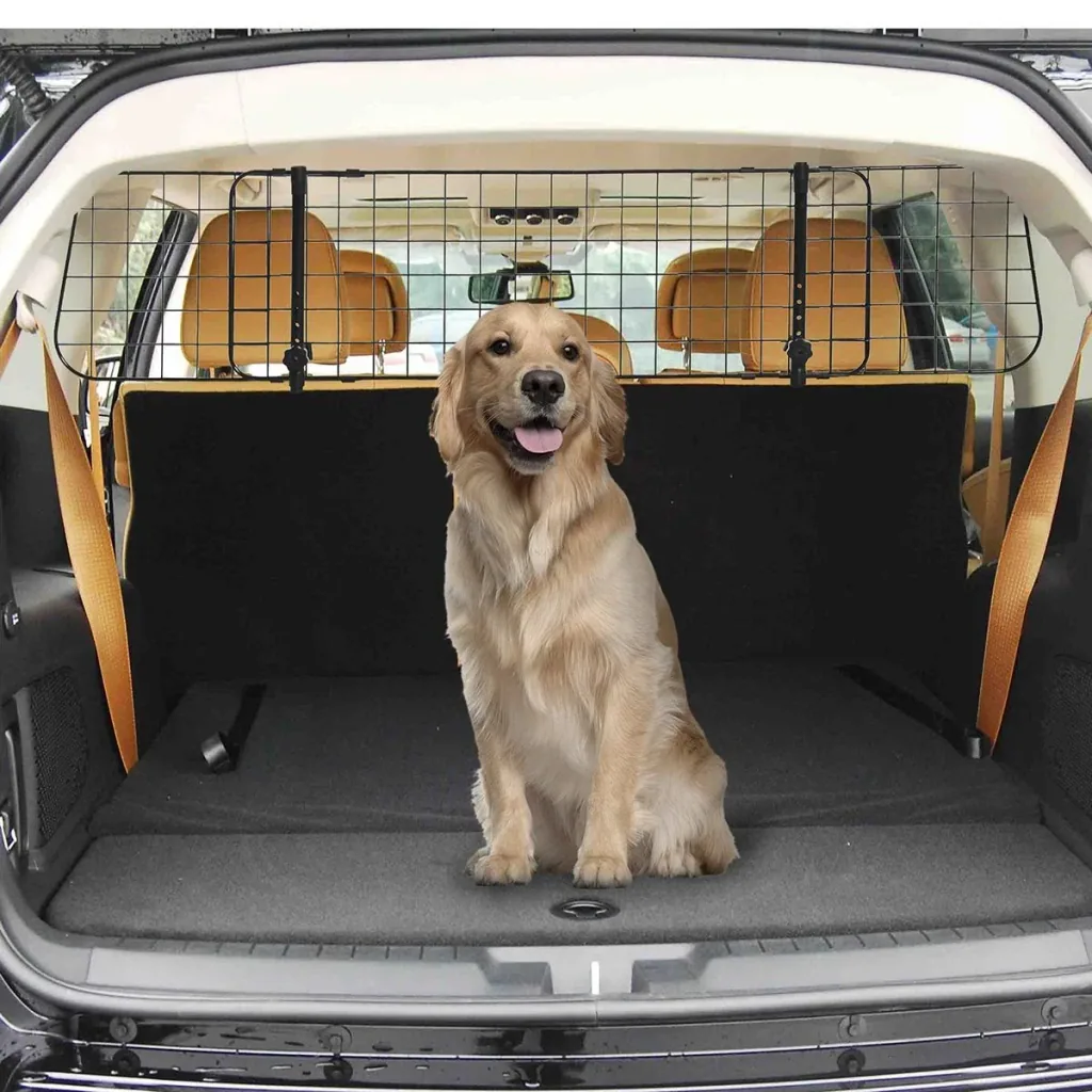 Hundetransporter Auto universal einstellbare Gitter Metall schwarz (91-152) x 30 cm