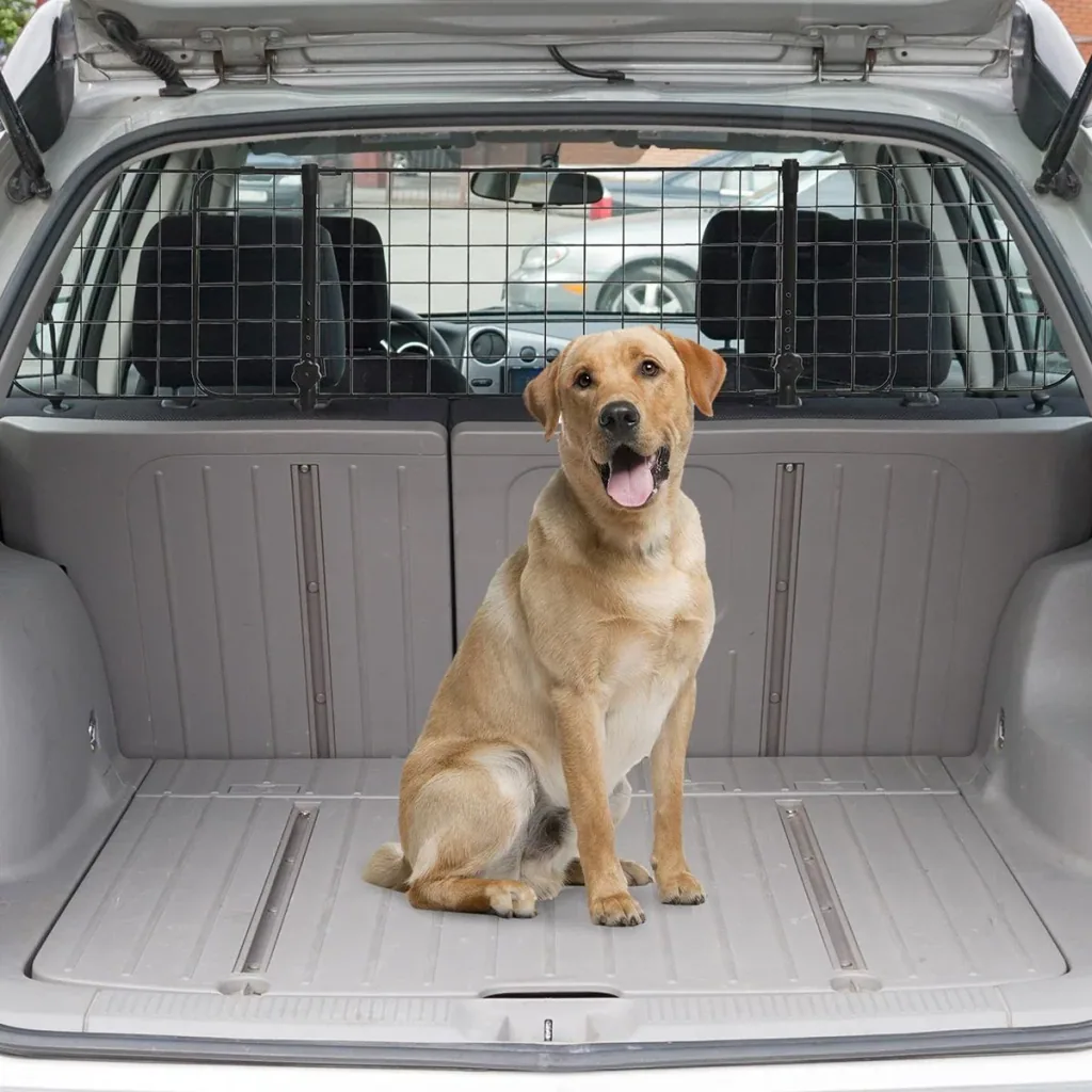 Hundetransporter Auto universal einstellbare Gitter Metall schwarz (91-152) x 30 cm