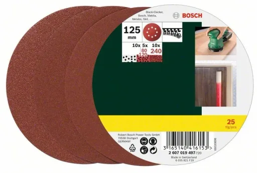 Schleifblatt-Set für Exzenterschleifer 25-teilig