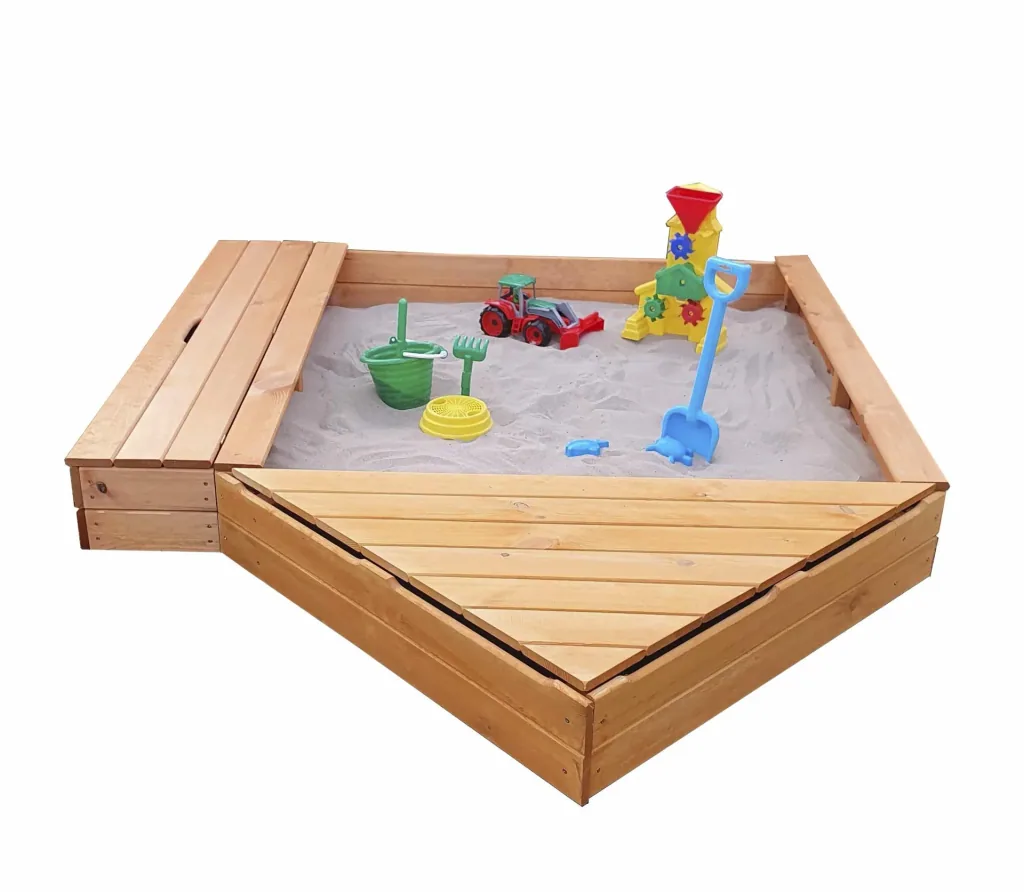 Sandkasten "MULTI" + Bug- + Sitzbox