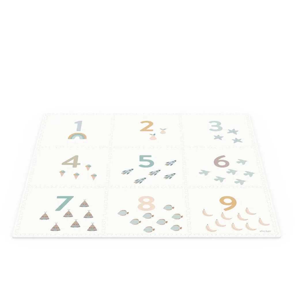 Play&Go Kinderteppich, Puzzlematte, Puzzleteppich - Zahlen/Punkte EVA