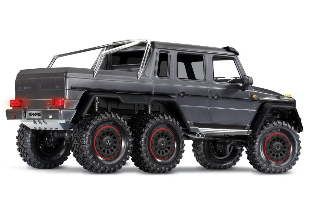 Mercedes-Benz G63 AMG 6x6 RTR ohne Akku/Lader inkl. Licht 1/10 6WD Scale-Crawler Brushed silber