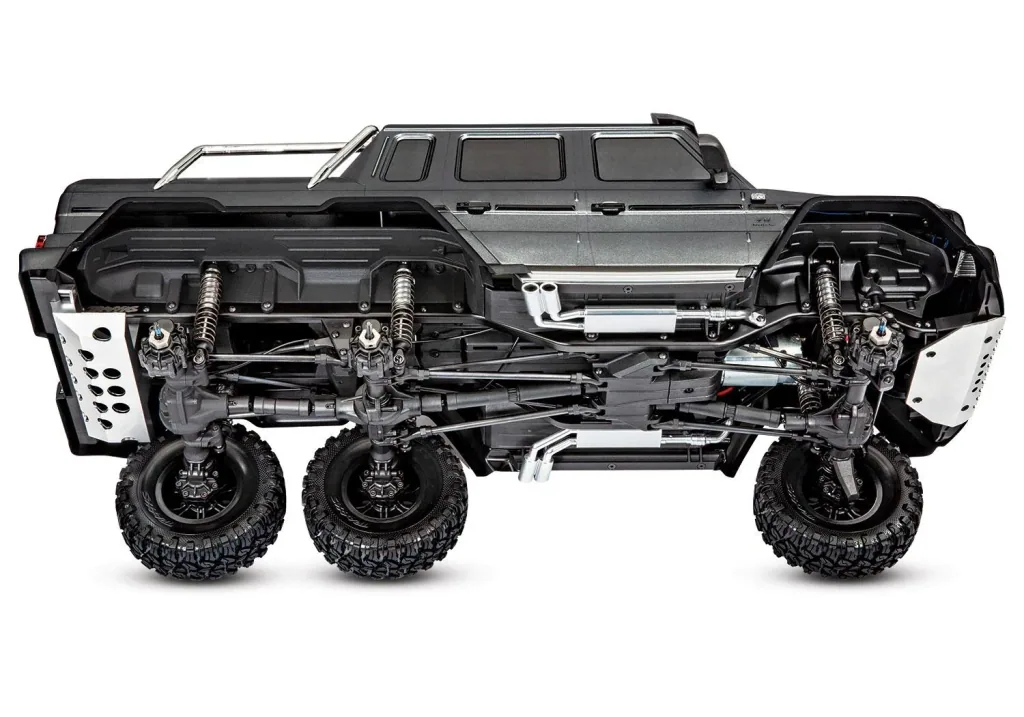 Mercedes-Benz G63 AMG 6x6 RTR ohne Akku/Lader inkl. Licht 1/10 6WD Scale-Crawler Brushed silber