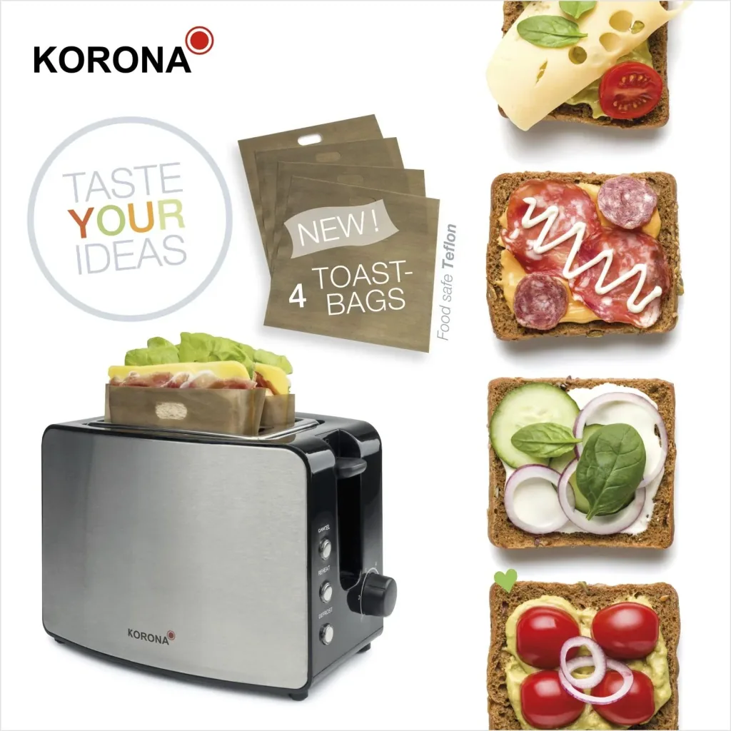 Toaster inklusive 2 Sandwich-Taschen