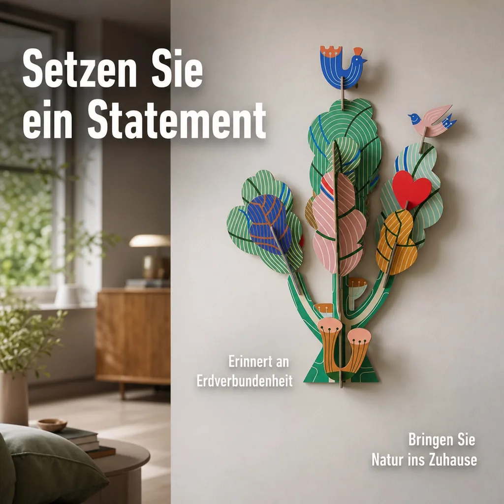 Studio ROOF Wanddeko, Bastel-Set, 3D Wandobjekt - Tree of Life by Ilya