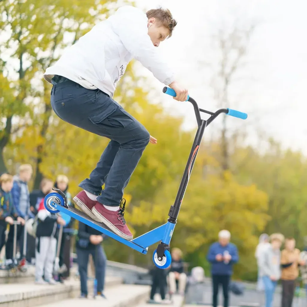 Stunt Scooter ABEC-7 Kugellagern Aluminium PU Blau 68 x 46 x 84 cm