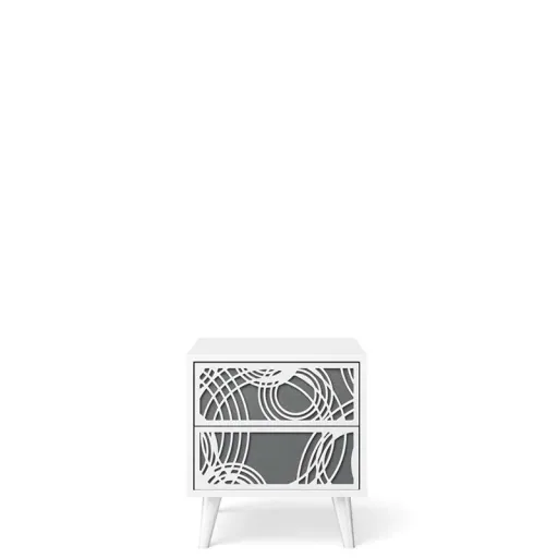 Romina Nachttisch, Nachtschrank, Nachtkommode - New York, 500x425x545 mm