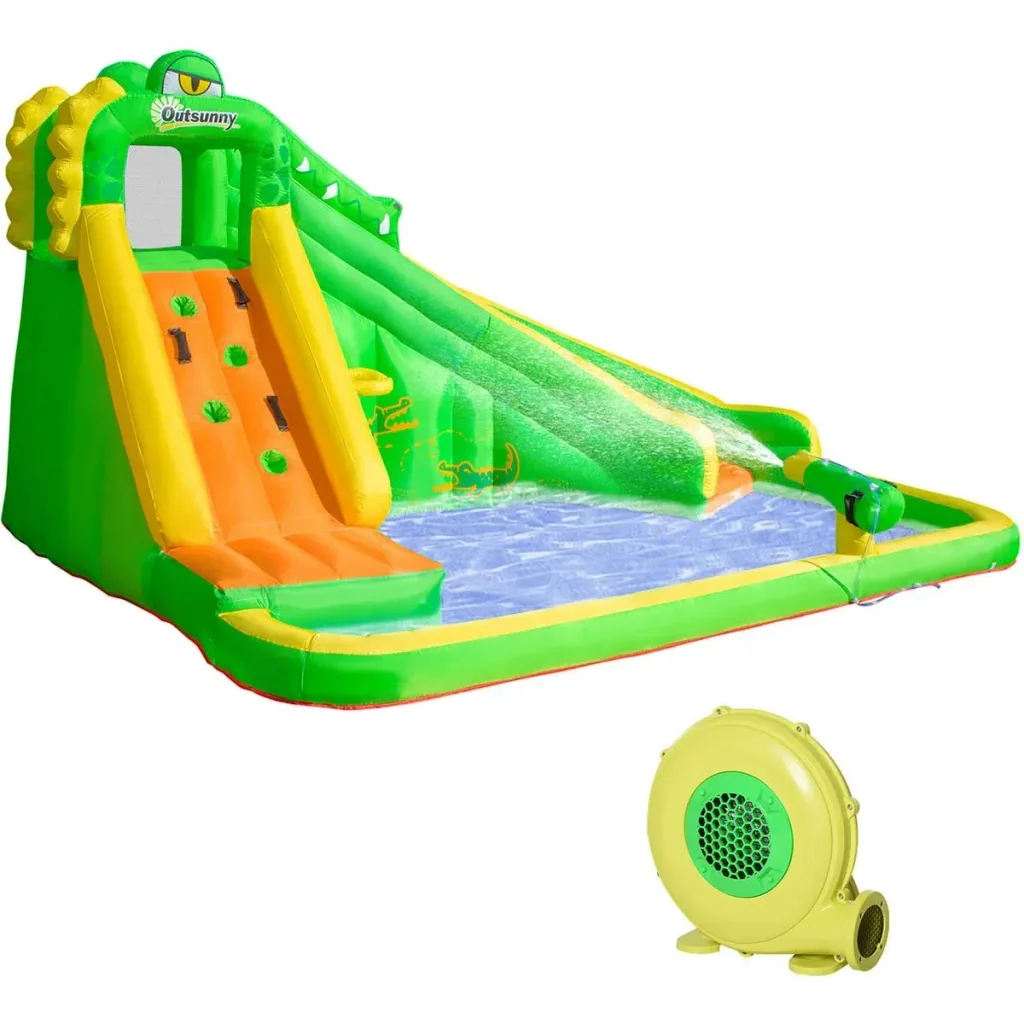 Aufblasbare Hüpfburg - mit Pool und Wasserkanone - 380 x 285 x 225 cm