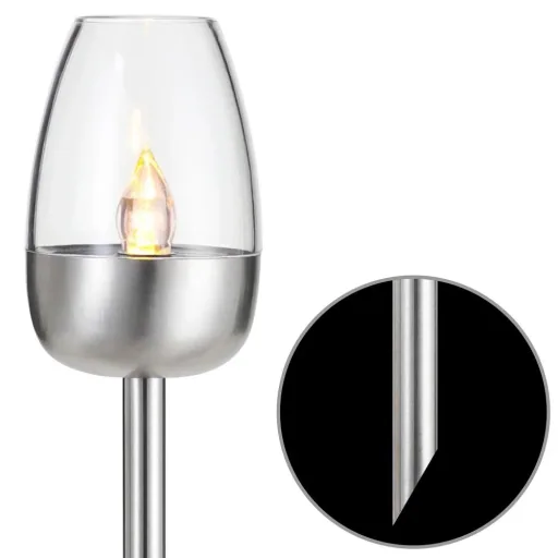 Solarleuchten 3er-Set Edelstahl 38cm