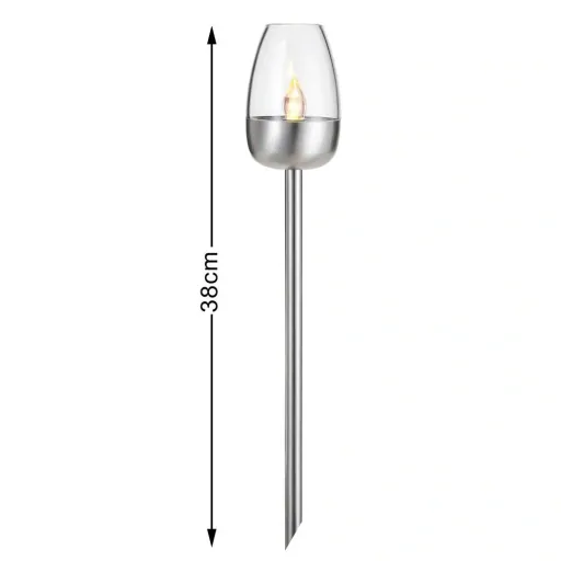 Solarleuchten 3er-Set Edelstahl 38cm