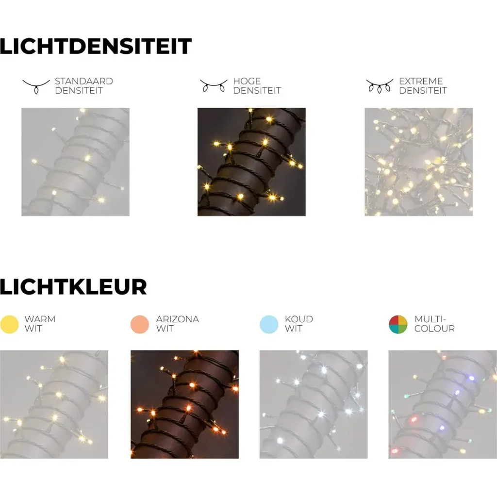 Vellight Weihnachtsbeleuchtung - 8m - 120 LEDs - Arizona Weiß - Innen & Außen