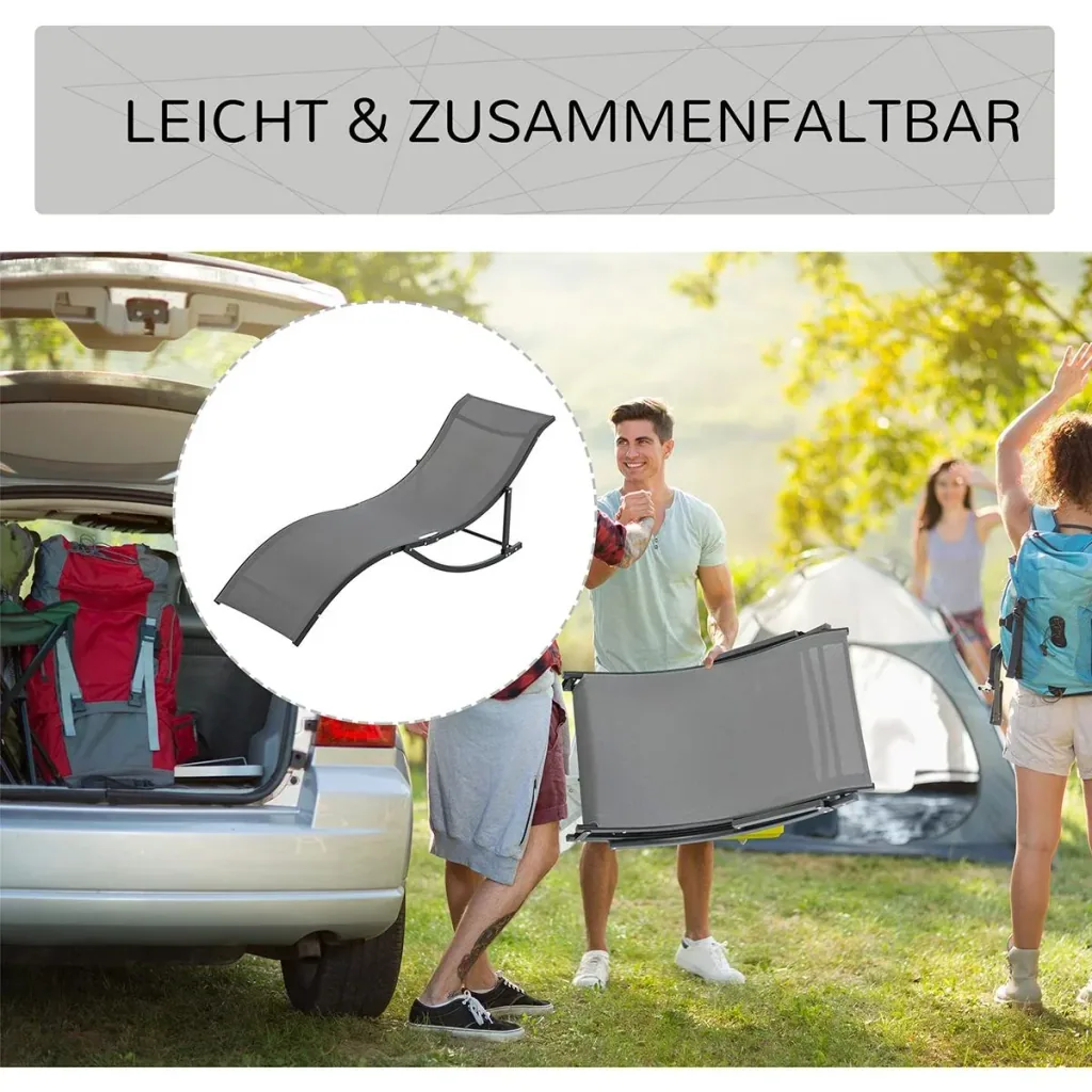 2er Set Sonnenliege Gartenliegen S