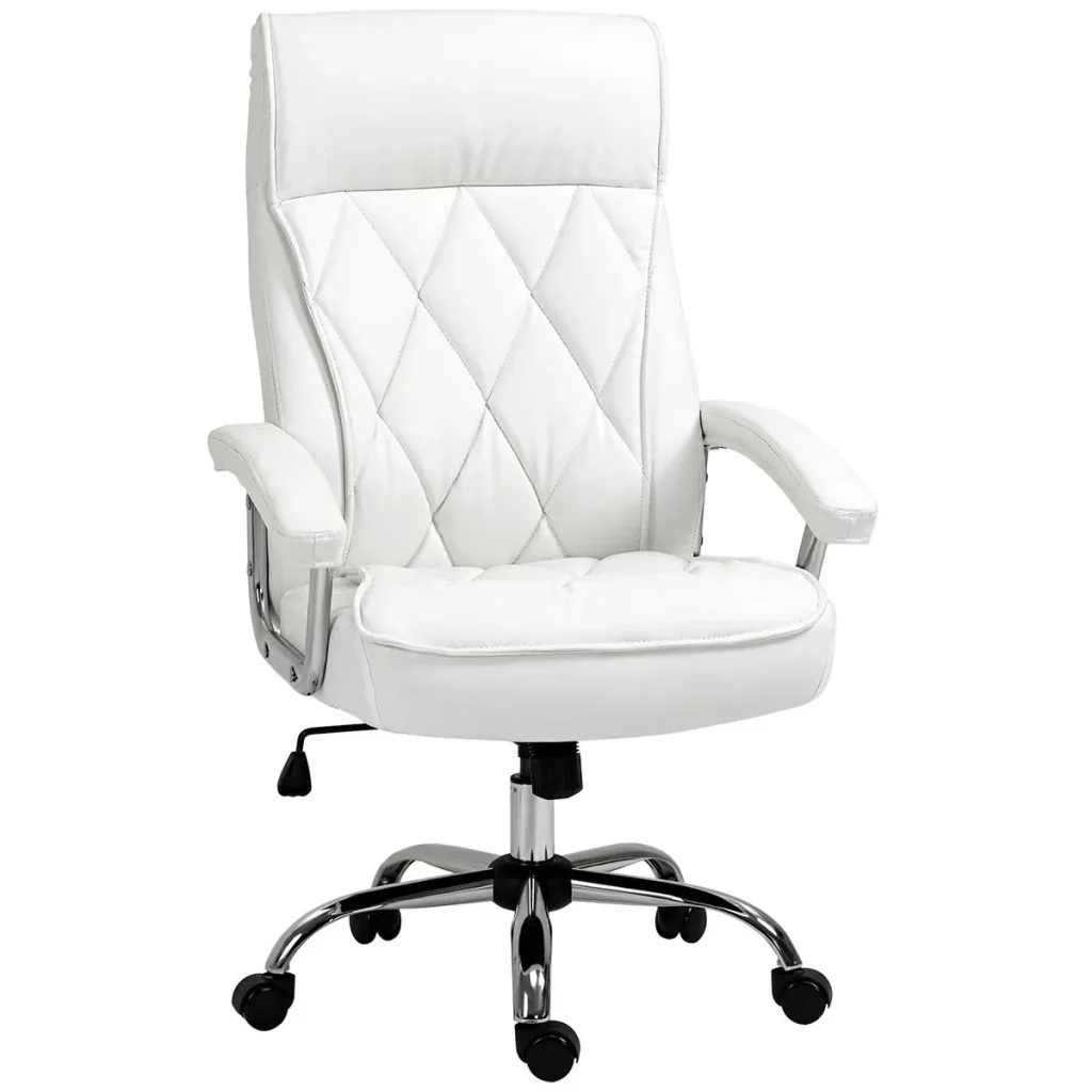 Chefsessel Bürostuhl Schreibtischstuhl Drehstuhl ergonomisch mit Wippenfunktion höhenverstellbar Rautenmuster modern el