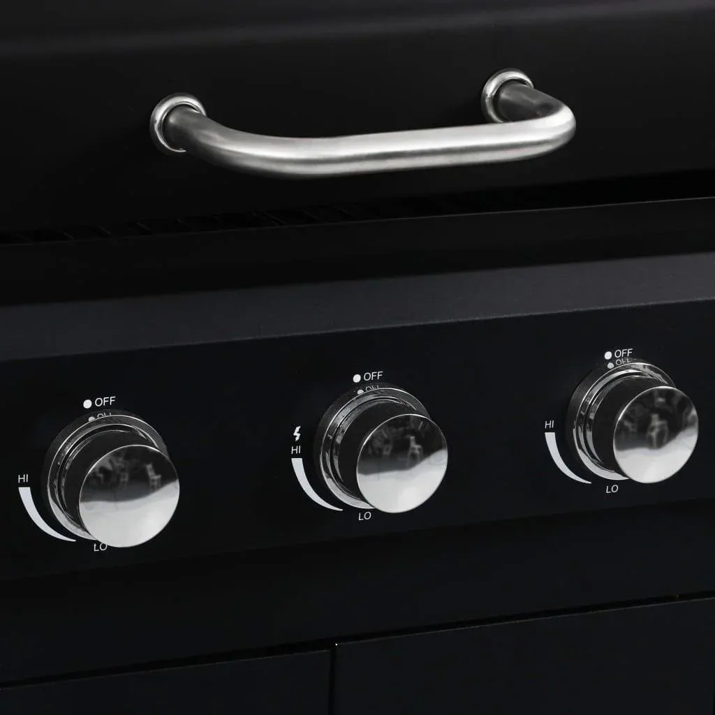 Gas-/Holzkohlegrill mit 3 Brennern