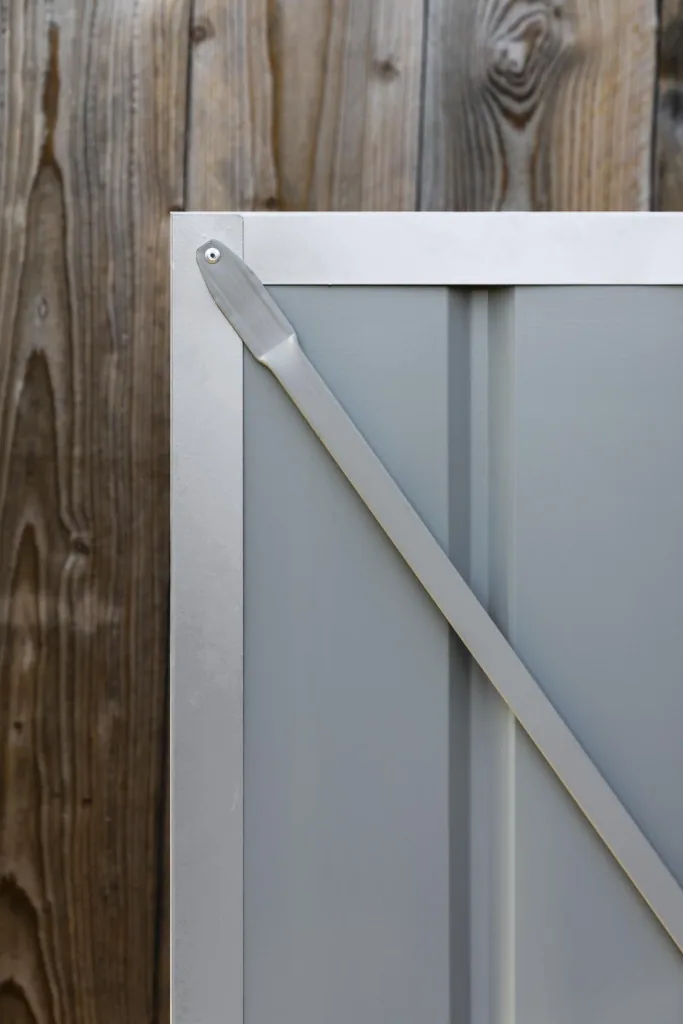 Gerätehaus Wand-Zierde Lean To 56, silber metallic