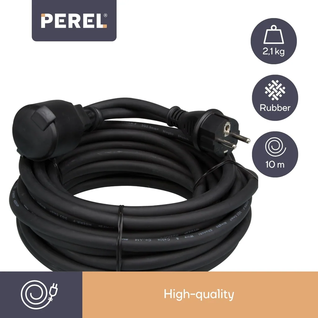 Gummiverlängerungskabel 10 M 3G2.5 Pin-Erdung