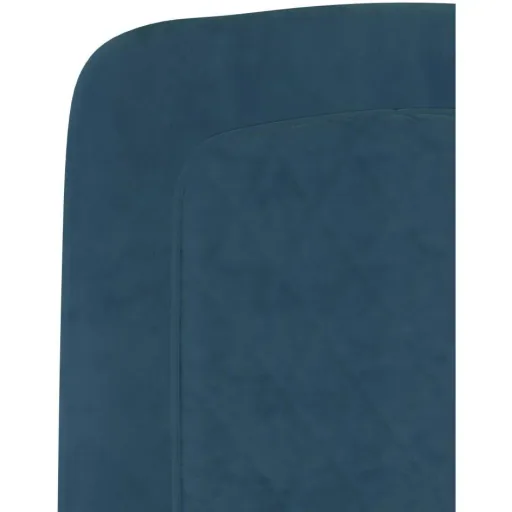 Esszimmerstühle 2 Stück blau Samt