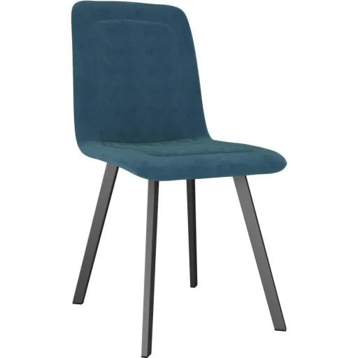 Esszimmerstühle 2 Stück blau Samt