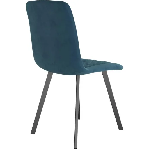 Esszimmerstühle 2 Stück blau Samt