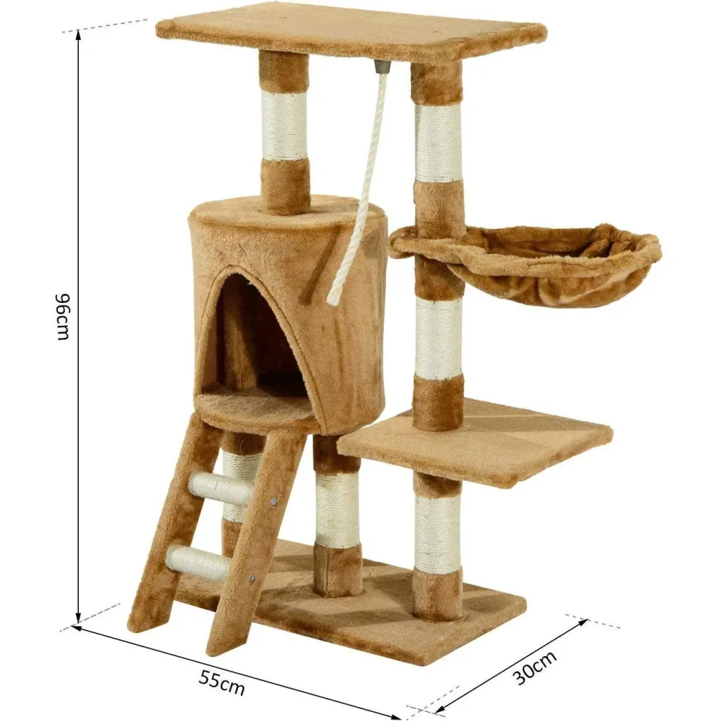 Kratzbaum Katzenbaum Kletterbaum Katzenbett Spielbaum Braun