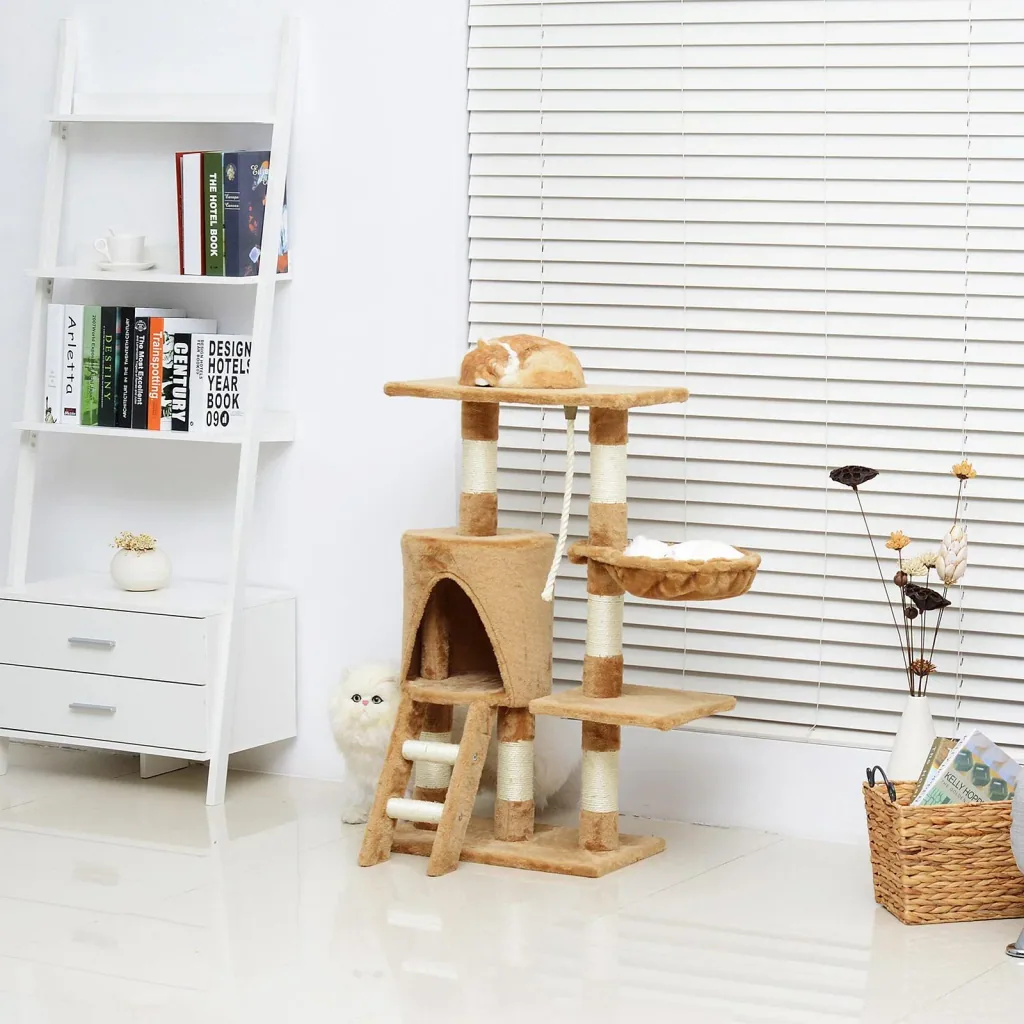 Kratzbaum Katzenbaum Kletterbaum Katzenbett Spielbaum Braun