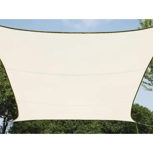 Schattentuch / Sonnensegel Rechteck inklusive Befestigungsset - 2x3m - Creme