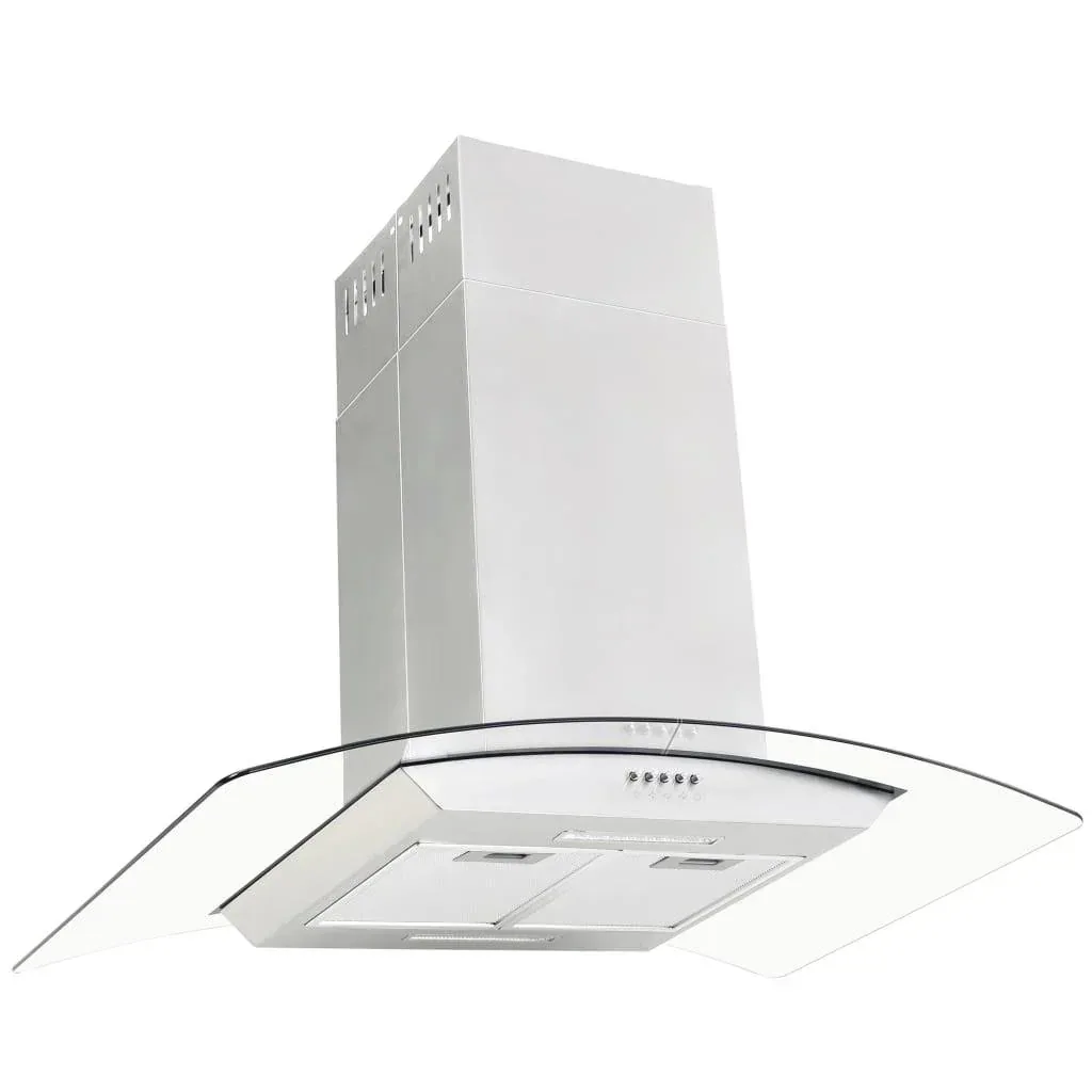 Inselhaube 756 m³/h LED 90 cm Edelstahl