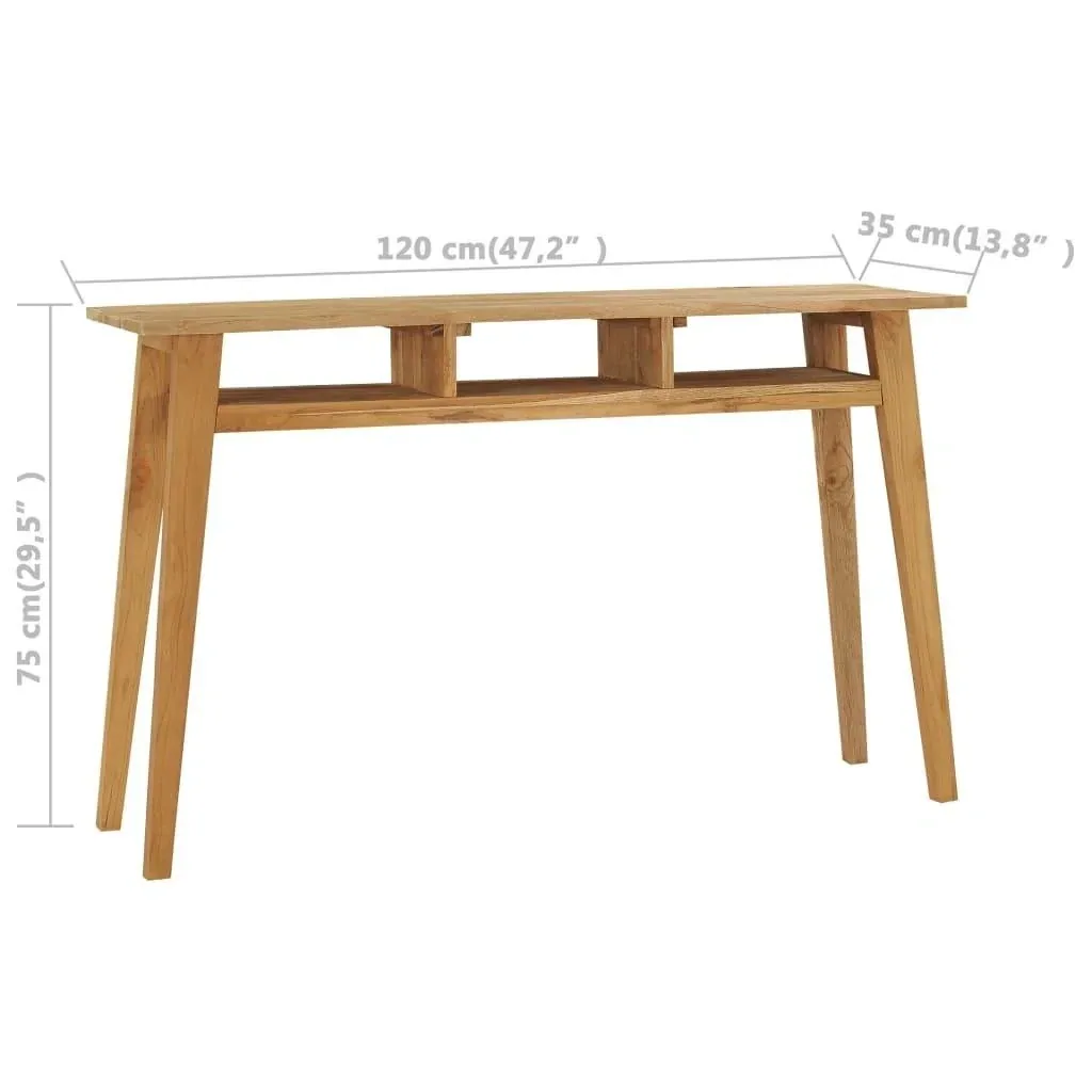Wandtisch 120x35x75 cm Teak massiv