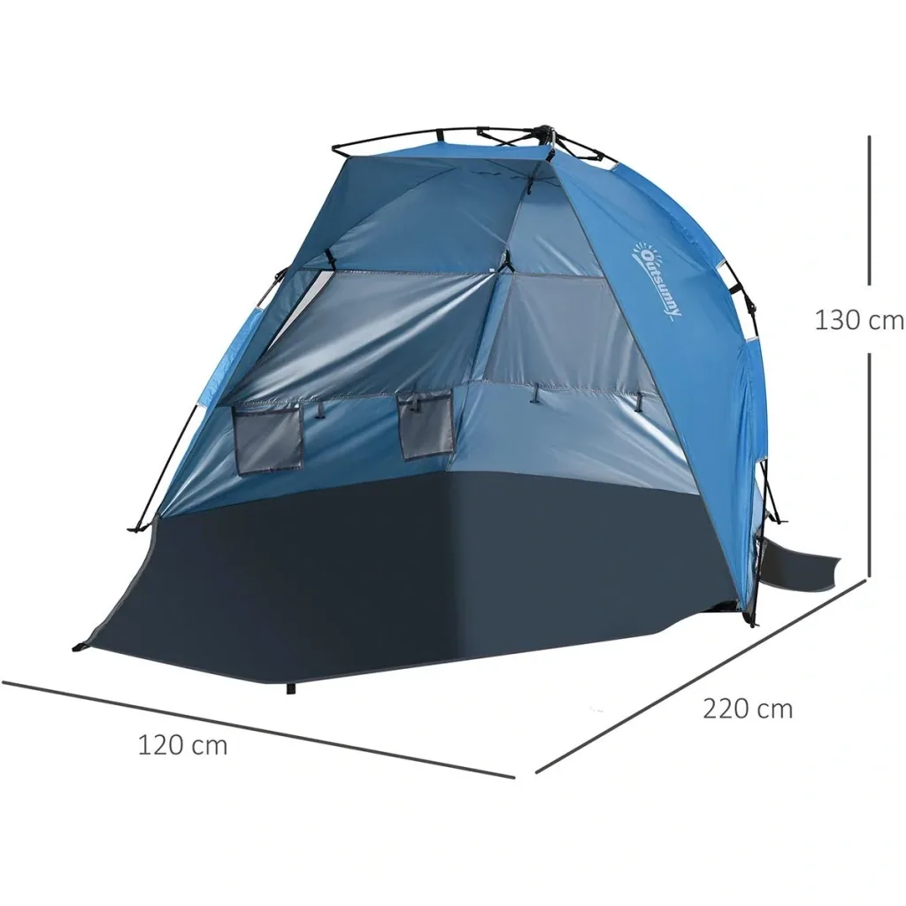 Strandmuschel für 2 Personen blau