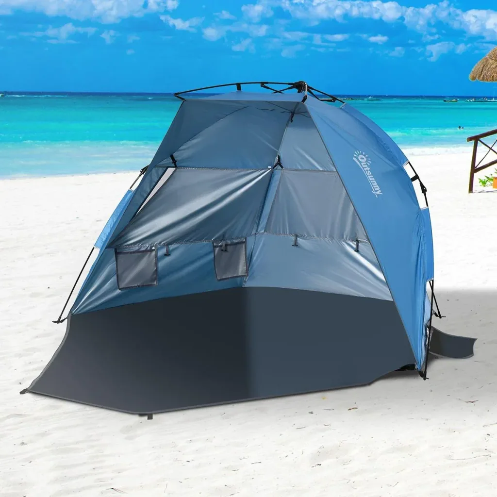 Strandmuschel für 2 Personen blau