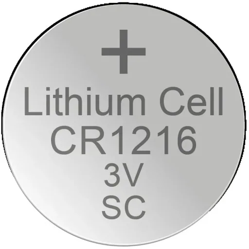 Lithium Knopfzelle CR1216, 3 Volt - 5 Stück