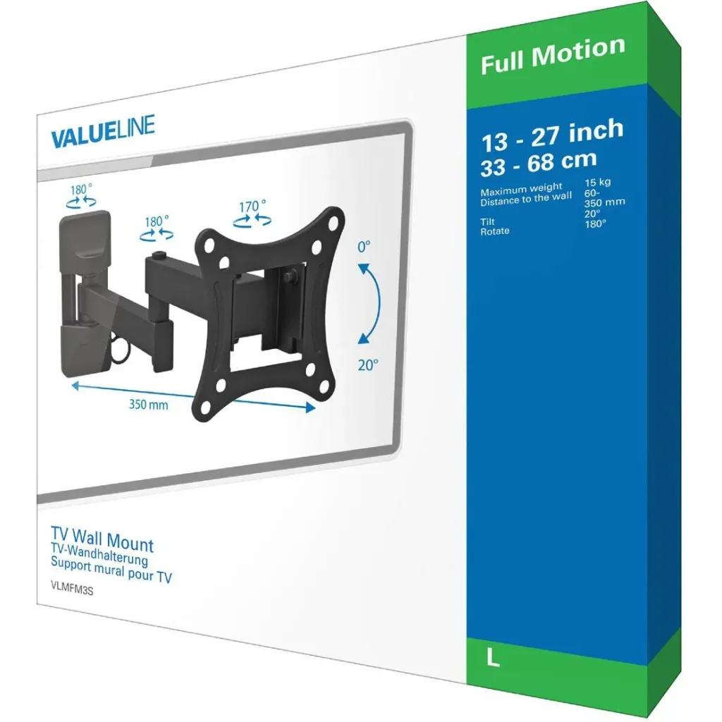 TV-Wandhalterung vollbeweglich 13 - 27 " 15 kg