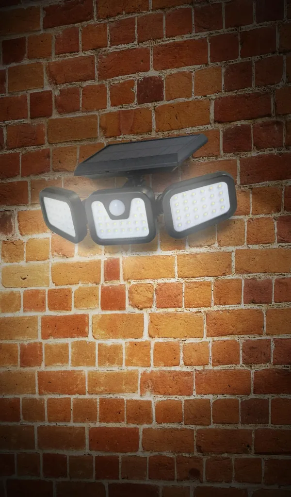 Solar LED-Wandleuchte mit Bewegungsmelder