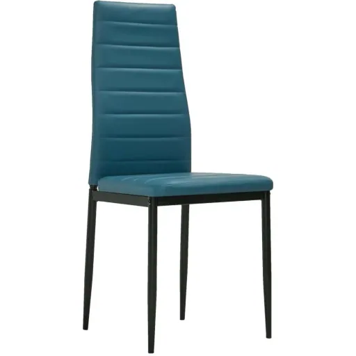Esszimmerstühle 4-Sitzer Kunstleder ozeanblau