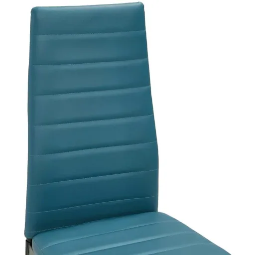 Esszimmerstühle 4-Sitzer Kunstleder ozeanblau