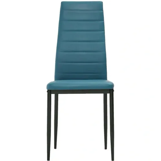 Esszimmerstühle 4-Sitzer Kunstleder ozeanblau