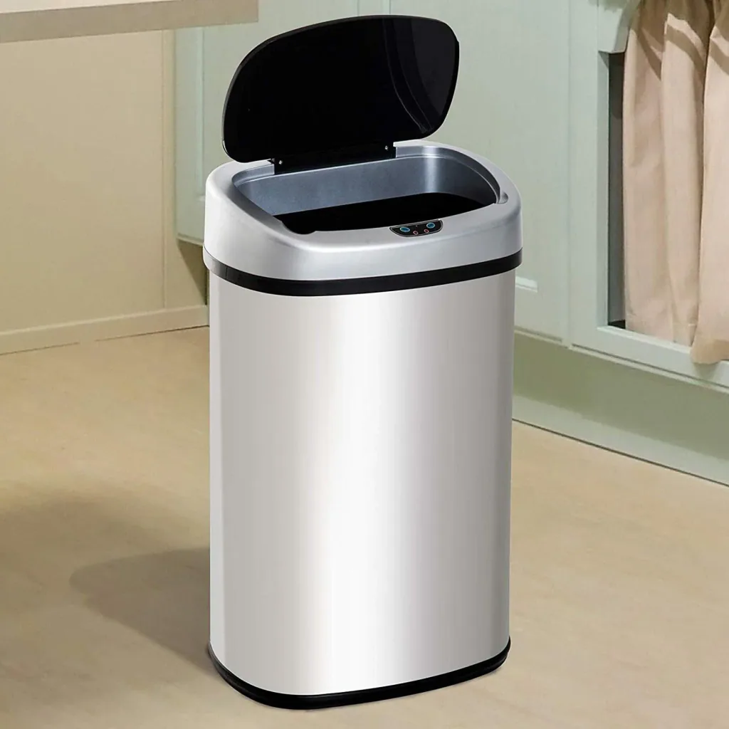 Mülleimer Automatik mit Infrarotsensor 48L Silber