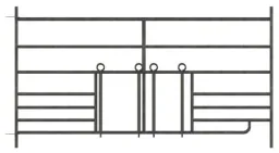 Schafpanel 1,83 Meter mit 2 Lämmerschlüpfe