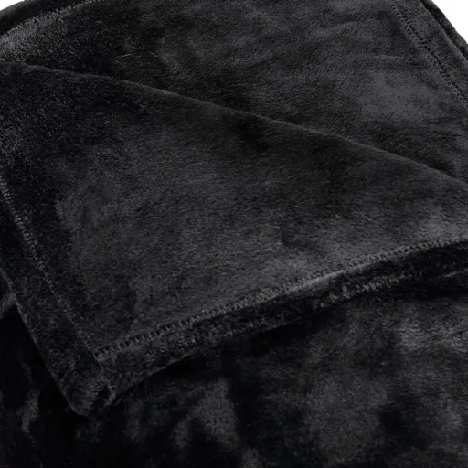 Mikrofaser-Decke 240x220cm - schwarz