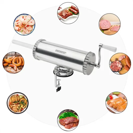 Wurstfüller - Vertikal - inkl. 4 Aufsätze - 2,5kg Fassungsvermögen