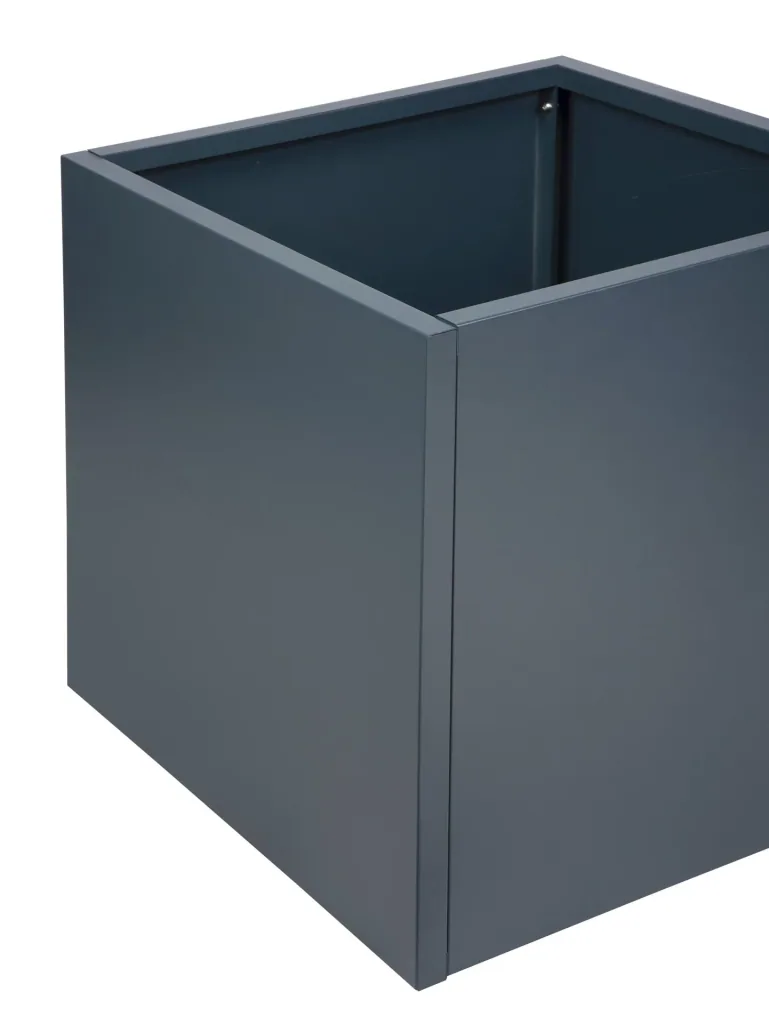 Herstera Garden Pflanzkübel Cube 70×70×70 cm Anthrazit – 343 L Stahl-Hochbeet