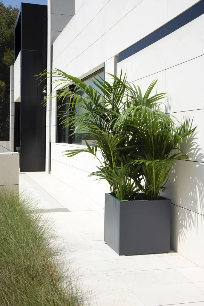Herstera Garden Pflanzkübel Cube 70×70×70 cm Anthrazit – 343 L Stahl-Hochbeet