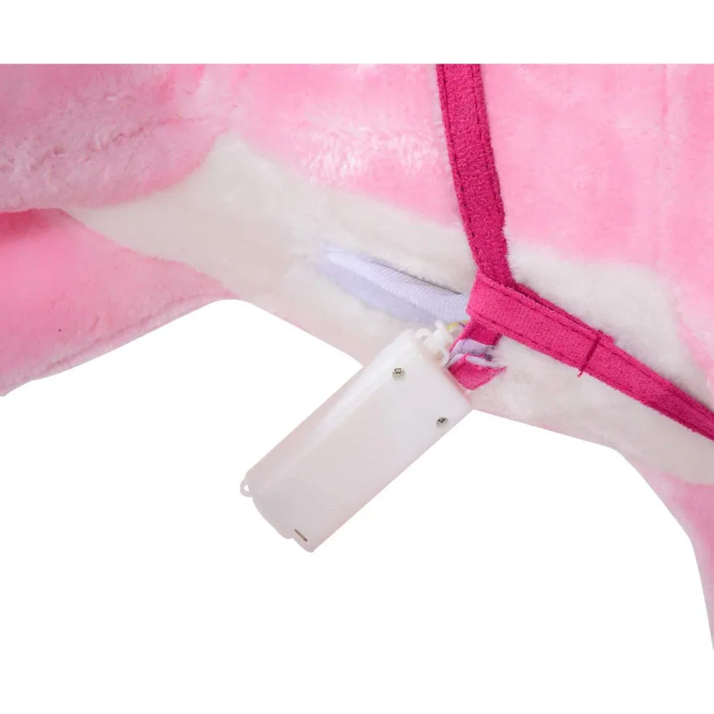 Schaukelpferd Kinder Schaukeltier Schaukelspielzeug Wiehern Pink