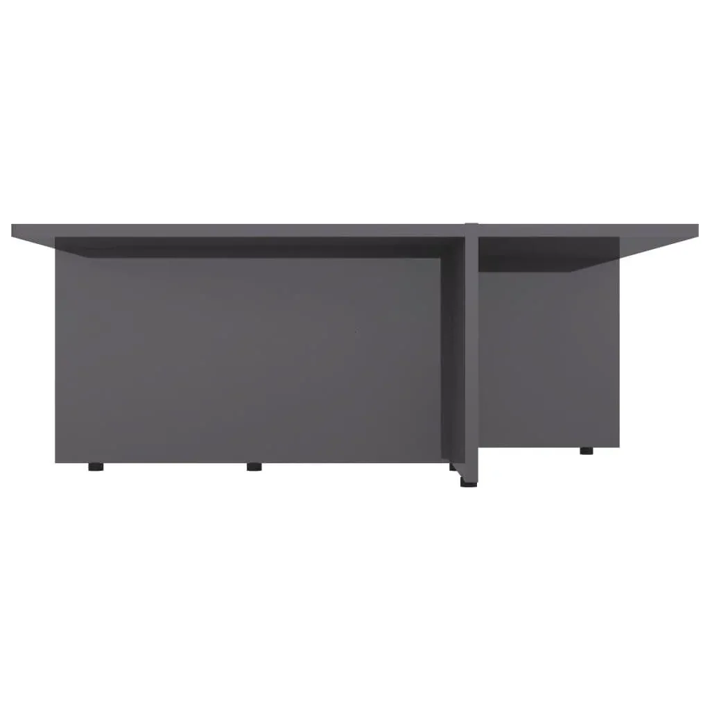 Couchtisch 79,5x79,5x30 cm Spanplatte hochglänzend grau