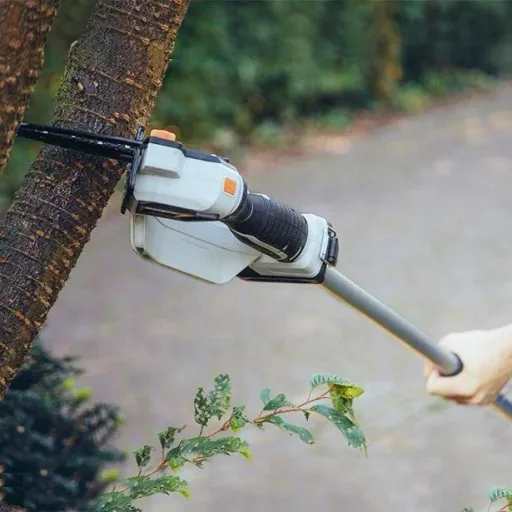 Nexxsaw Einhand-Batteriesäge mit Batterie, Ladegerät und Verlängerungsgriff 124cm