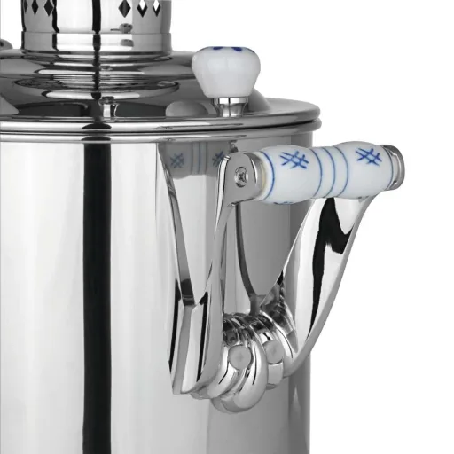Samowar mit Teekocher, Russischer Teekessel Elektrisch - Romanov III, mit Dispenser, Edelstahl, 5L
